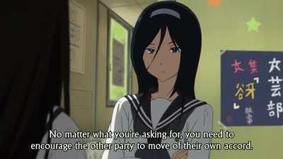 Chitanda learning new skills [Hyouka]