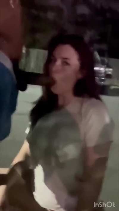 I wish that were my girl. So cock-hungry that she lets herself get fucked in her pajamas on the street whenever her bull calls. Even if I catch her, she lets him cum in her mouth before carrying on with small talk like nothing happened... 😍🥰