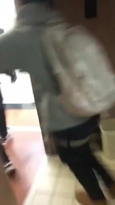 Setting the bathroom on fire