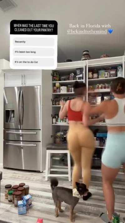 Nicole’s Fall Cleaning in tight shorts