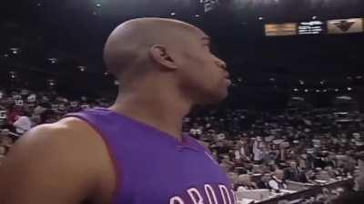 Shaq and other basketball greats reaction of disbelief to Vince Carter's legendary dunk