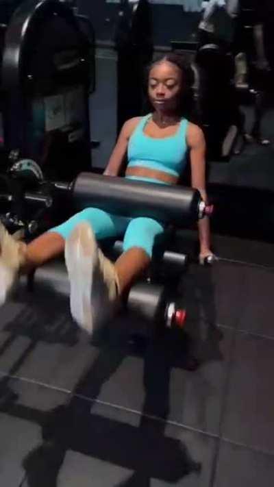 Skai working out