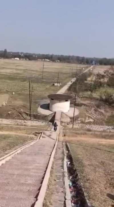 It's just stairs. Nothing my motorcycle can't handle.