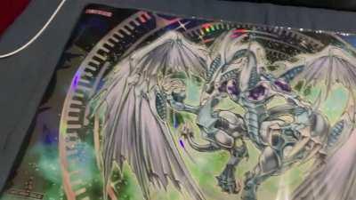 Close up view of the holo Stardust rank mat