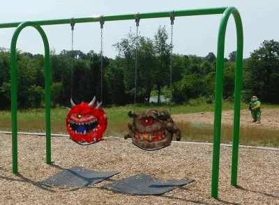 Caco and Pain having fun