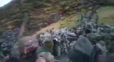 A clash between the Indian and Chinese armies