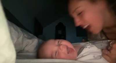 Good morning kisses for the little one