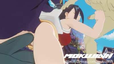 Momo vs. 3 Nomus (MokujinH) [My Hero Academia]