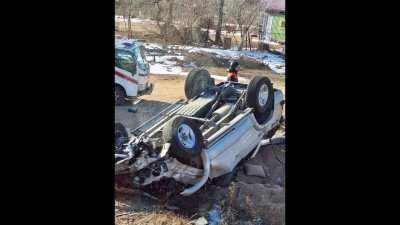 Drunk driver (SUV) swerves directly into another car, 3 dead, Primorsky Krai, Russia