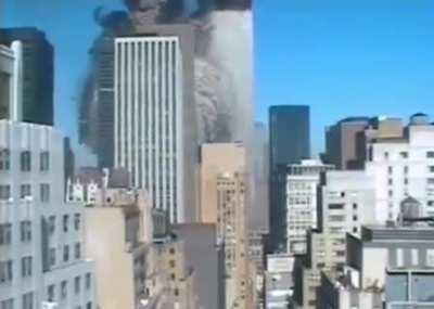Student shoots a video as South Tower collapses