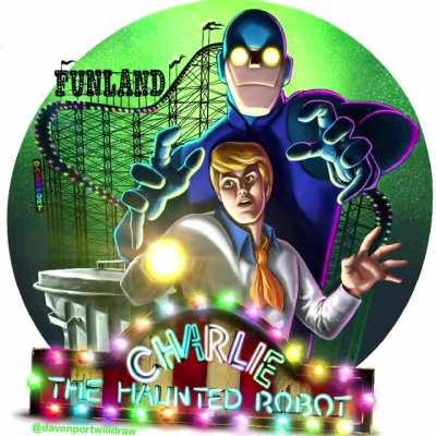 Latest drawing: Charlie, The Haunted Robot! More IG and FB: @davenportwilldraw