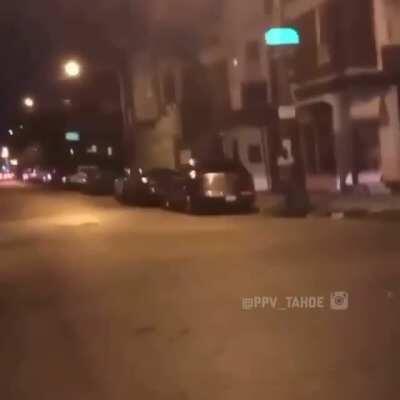 A reckless driver runs over crowd and police did nothing.
