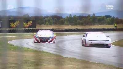 Massive shunt in Australian Trans Am race. Both drivers ok.