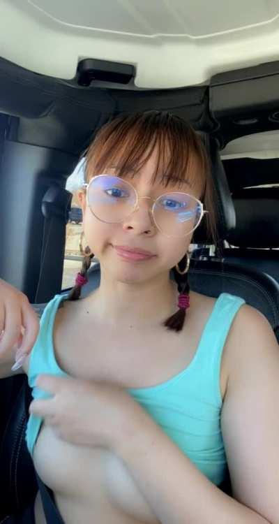 I almost got caught trying to show you my tits 🙈