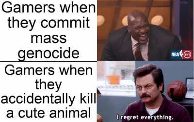 If you intentionally kill dogs or cats in games you are cruel