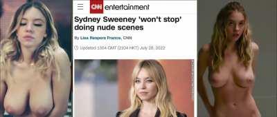 Sydney Sweeney refuses to stop showing her big tits