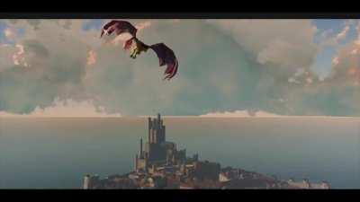 Beautiful Sunfyre glimmers over King's Landing