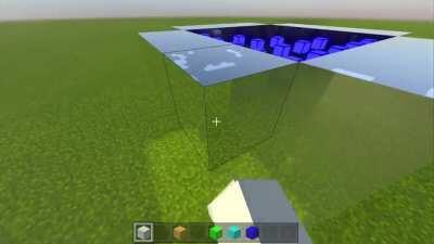 Making a mirror room in Minecraft RTX
