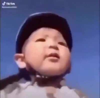 the kid fell over lol