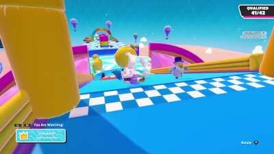 You should have just crossed the finish line dude.