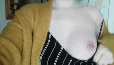 Just a little pierced nip slip 😇 (F)22 (OC)