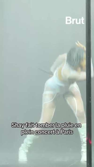 French rapper in the rain