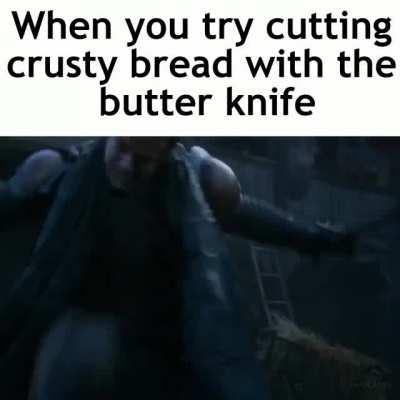 Stick em with the blunt side