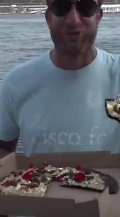 to enjoy a $2,000 pizza