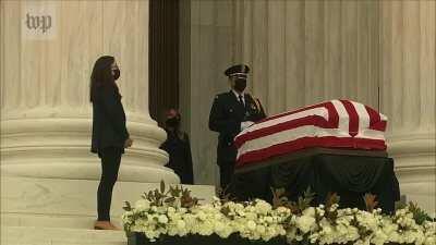Trump gets booed while visiting Ruth Bader Ginsburg’s casket. Crowd chants 