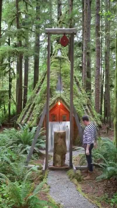 Dude testing his homemade guillotine.