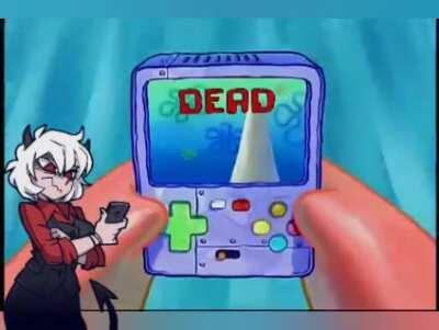 And now, Helltaker Portrayed by SpongeBob. If you're wondering where Lucifer is, I couldn't find a good clip for her so if anybody knows a good one please tell me.