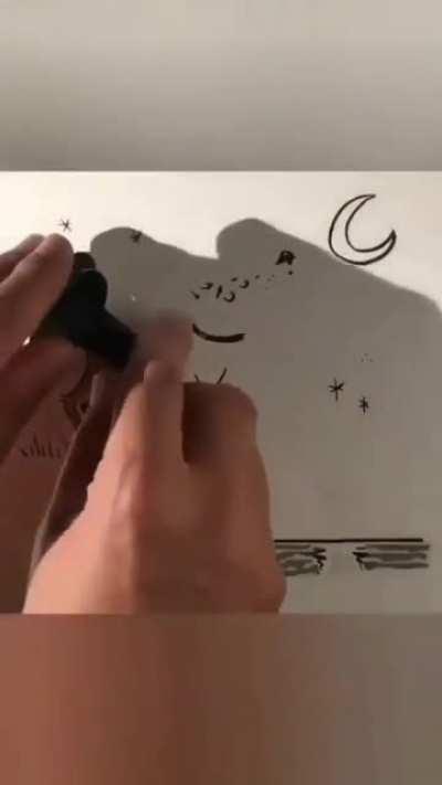Turn objects shadow as an art