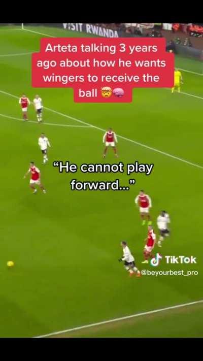 The difference in link up play between our fullbacks and wingers on the right side in comparison to arsenal.