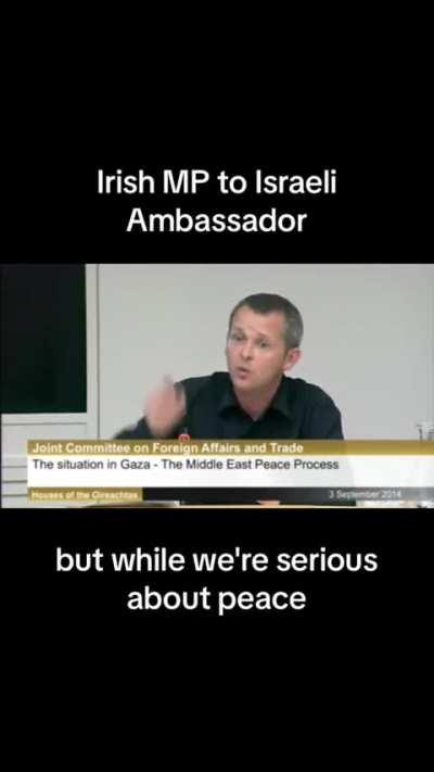 Irish MP Richard Boyd Barrett calling out Israel's bullshit