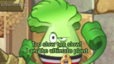 A zombie approaches a bonk choy