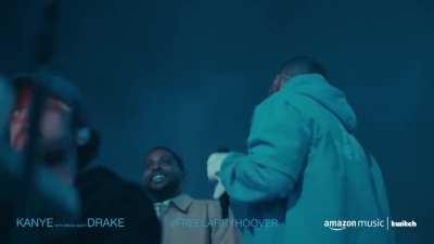 Drake vibing to Kanye singing Find Your Love