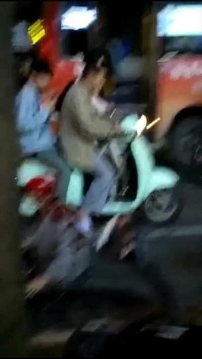 Woman is traumatized after getting scalped by the bus.