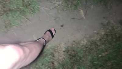 Breaking in these cute wedges 😈🔥♥️