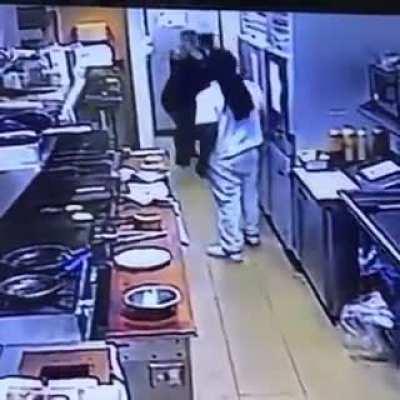 Not “technically” a “gun fight,” but a fight with a gun…