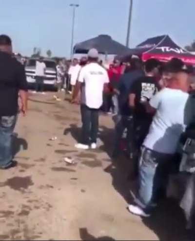 (painful bonk) Whoever decides to throw heavy aluminum bottles into crowds deserve the worst