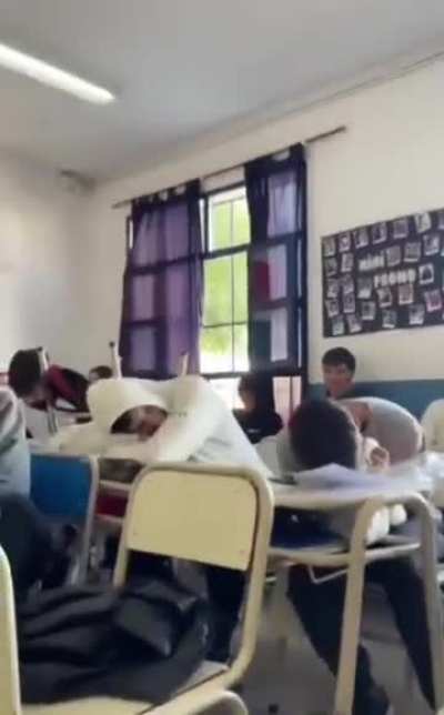 He didn't have the money to buy the class sweatshirt, so his classmates gave it to him.. Humanity