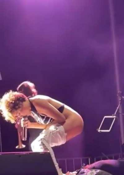 Unexpected at the concert.