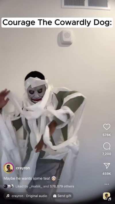 Courage could be fighting for his life and here goes Muriel being oblivious to it