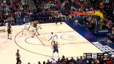 [Highlight] Jokic with the nice move to split two defenders and score! (and draw the and-1 foul)