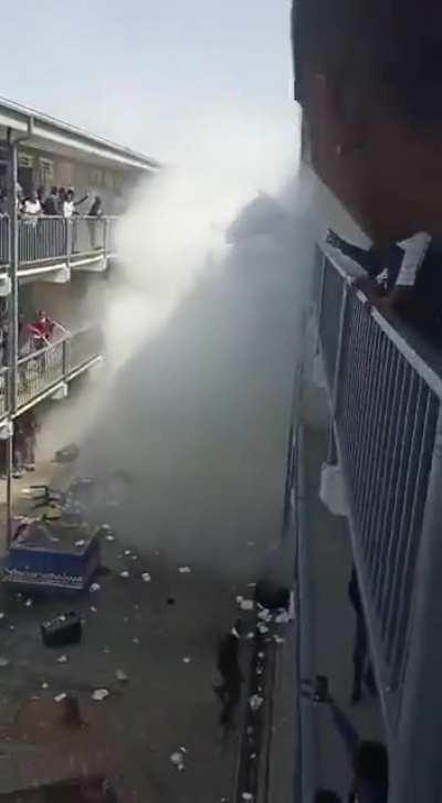 Teeny weeny tiny riot at Alexandra High School, South Africa.