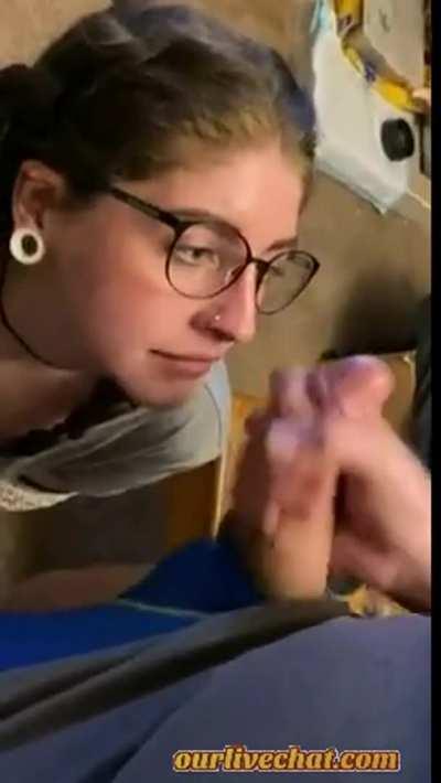 Glasses Covered With Cum