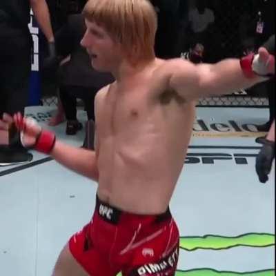 Here's a little bit of Paddy Pimblett, I liked his moves.