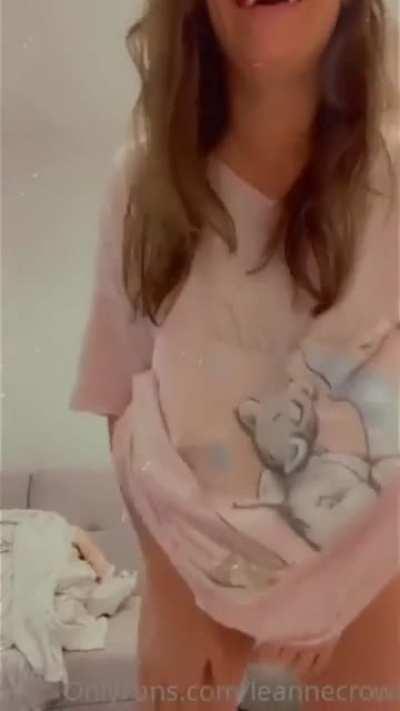 I'd love to see her walking around my home in a t-shirt all day