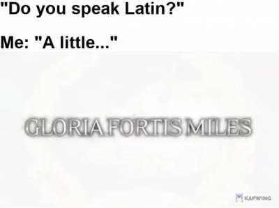 Well I know some words