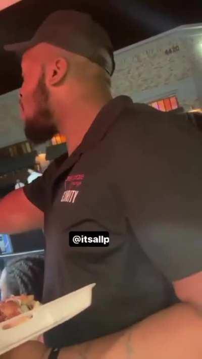 Woman has to brag about being able to walk to a man in the wheelchair